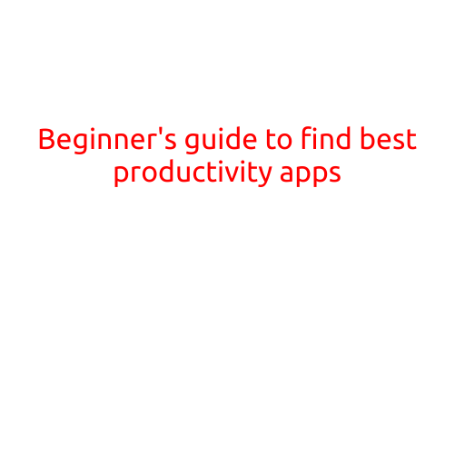 Beginner's Guide to Finding the Best Productivity Apps