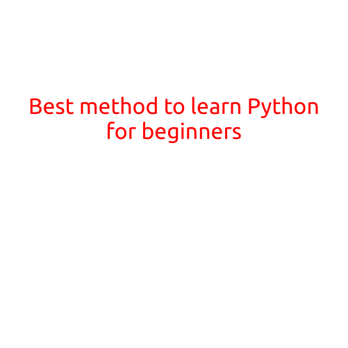 Best Method to Learn Python for Beginners