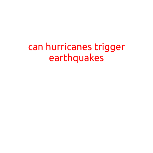 Can Hurricanes Trigger Earthquakes?