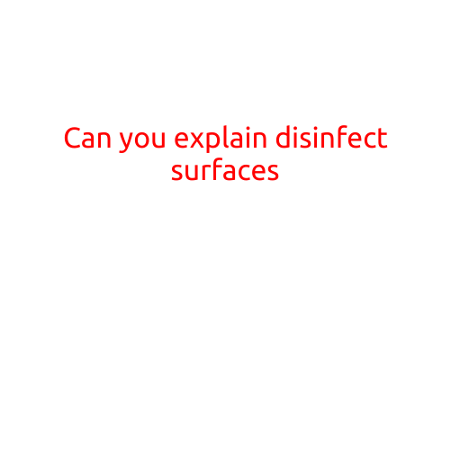 Can You Explain Disinfecting Surfaces?