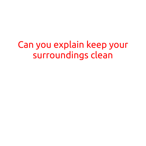 Can You Explain: "Keep Your Surroundings Clean"