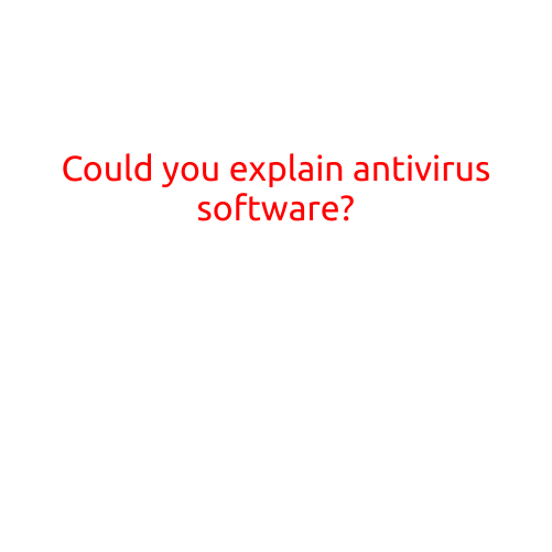 Could You Explain Antivirus Software?