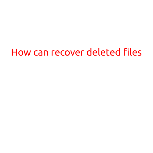 How Can You Recover Deleted Files?