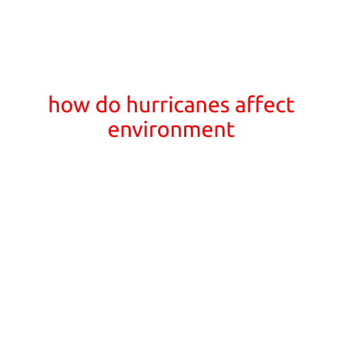 How Do Hurricanes Affect the Environment?