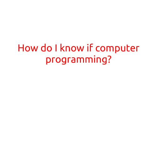 How Do I Know If I Am a Natural at Computer Programming?