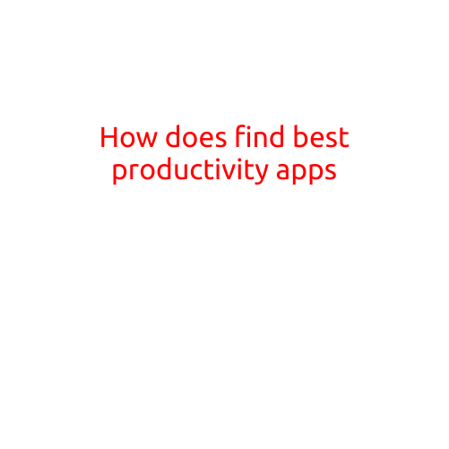 How to Find the Best Productivity Apps for Your Needs