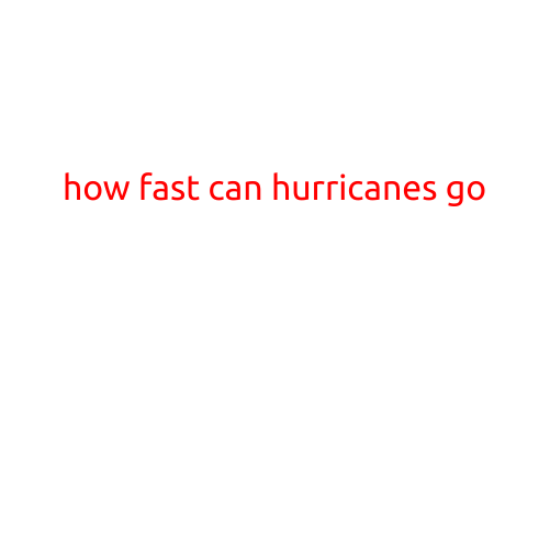 How Fast Can Hurricanes Go?