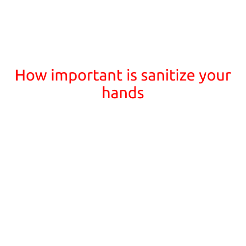 How Important is Sanitizing Your Hands?