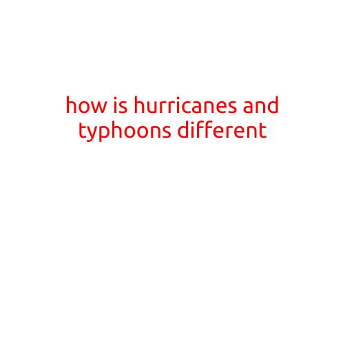 How Hurricanes and Typhoons are Different: Understanding the Science Behind these Powerful Storms