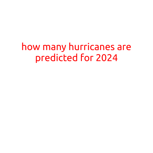 How Many Hurricanes are Predicted for 2024?