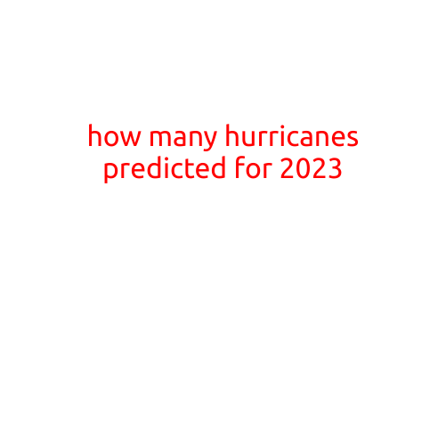 How Many Hurricanes are Predicted for 2023?