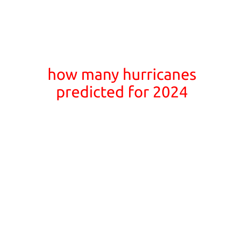 How Many Hurricanes Are Predicted for 2024?