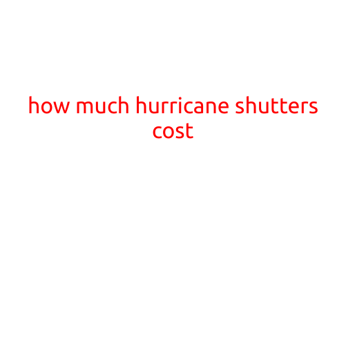 How Much Hurricane Shutters Cost: A Comprehensive Guide