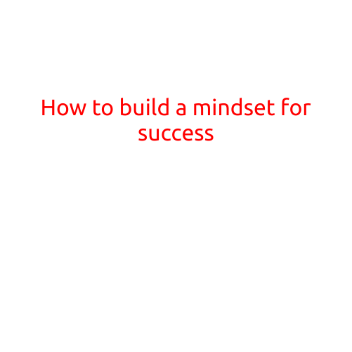 How to Build a Mindset for Success