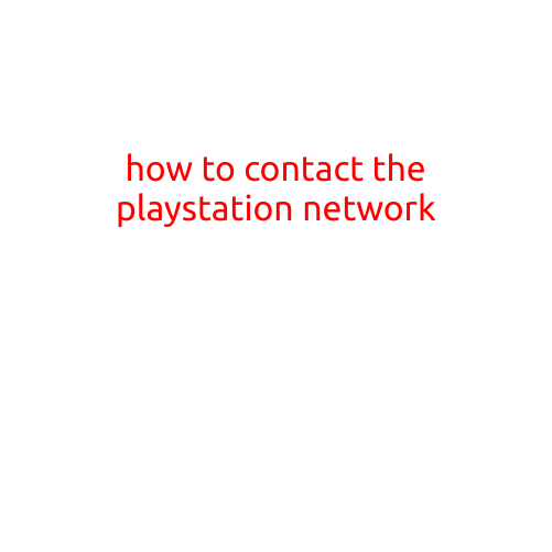 How to Contact the PlayStation Network