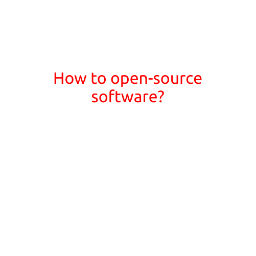 How to Open-Source Software?