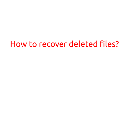 How to Recover Deleted Files?