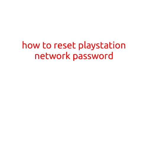 How to Reset PlayStation Network Password