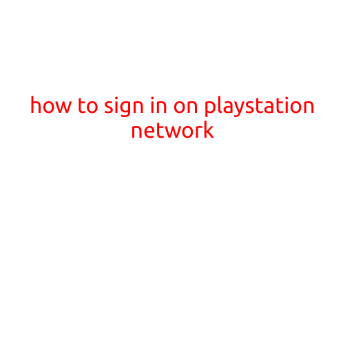 How to Sign In on PlayStation Network