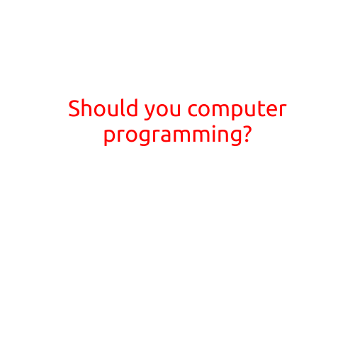 Should You Learn Computer Programming?