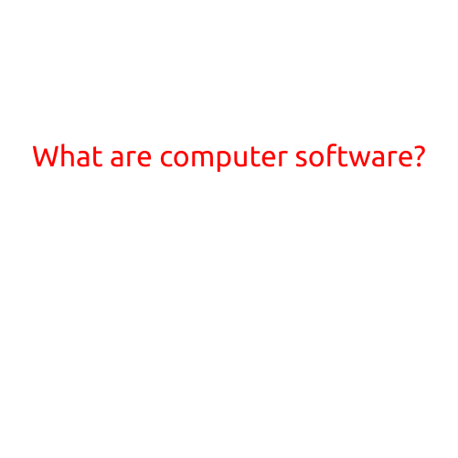 What are Computer Software?