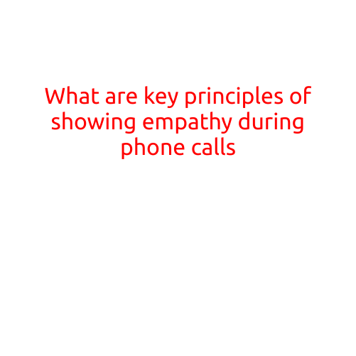 What are the Key Principles of Showing Empathy During Phone Calls?