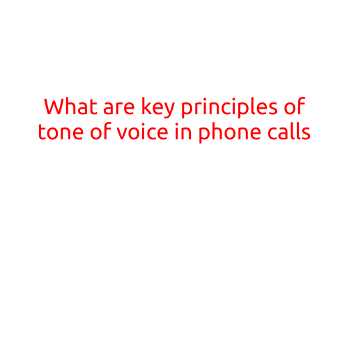 What are the Key Principles of Tone of Voice in Phone Calls?