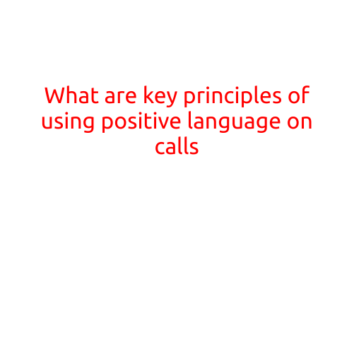 What are the Key Principles of Using Positive Language on Calls?