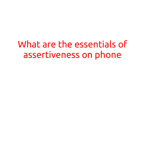 What are the Essentials of Assertiveness on Phone?