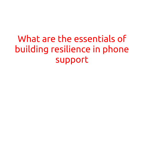 What are the Essentials of Building Resilience in Phone Support?