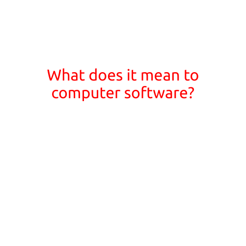 What Does it Mean to be Computer Software?