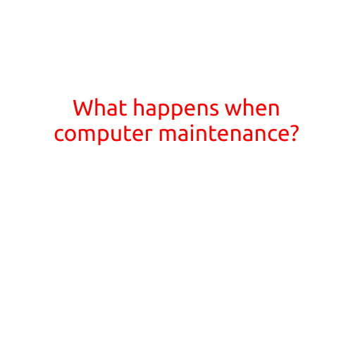 What Happens When You Perform Computer Maintenance?