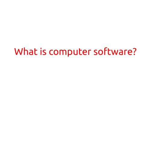 What is Computer Software?