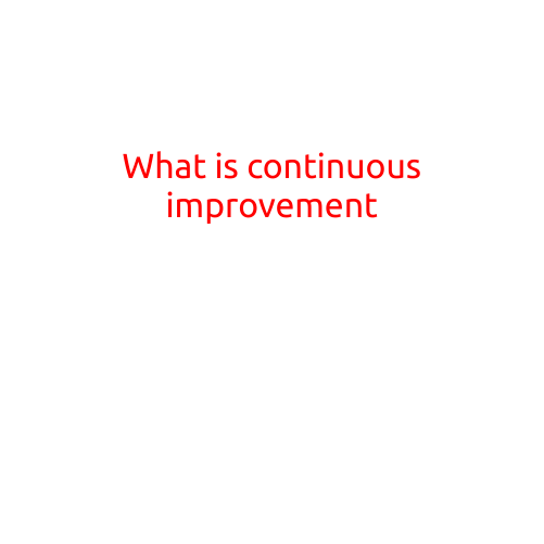 What is Continuous Improvement?