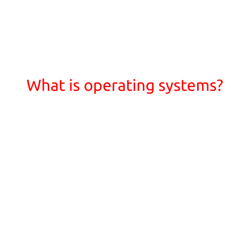 What is an Operating System?