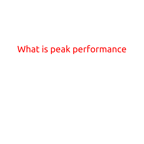 What is Peak Performance?