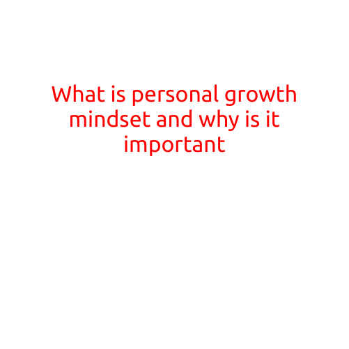 What is a Personal Growth Mindset and Why is it Important?