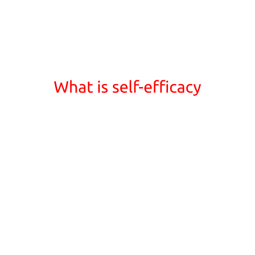 What is Self-Efficacy?