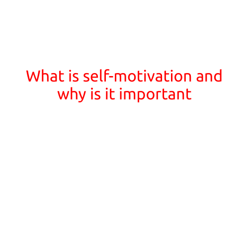 What is Self-Motivation and Why is it Important?