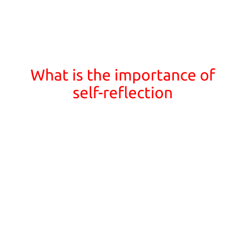 What is the Importance of Self-Reflection?