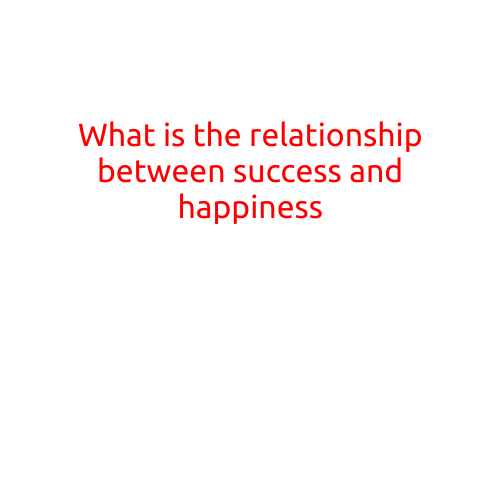 What is the Relationship Between Success and Happiness?