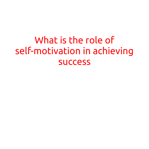 What is the Role of Self-Motivation in Achieving Success?