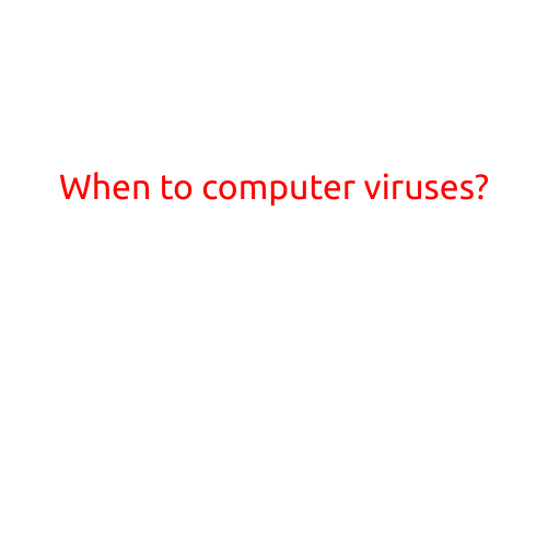 I think you meant "When did computer viruses appear?"