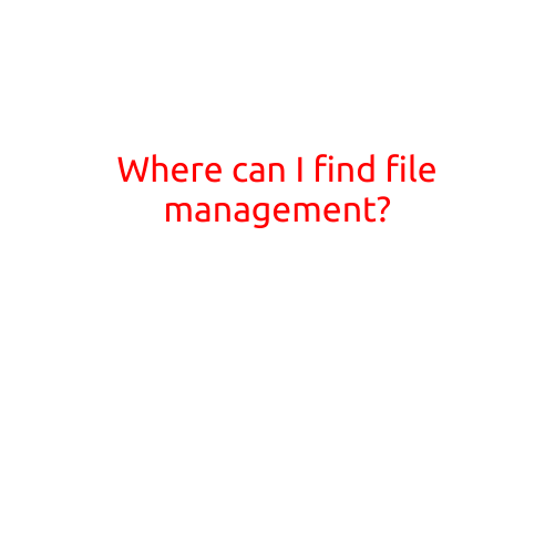 Where Can I Find File Management?