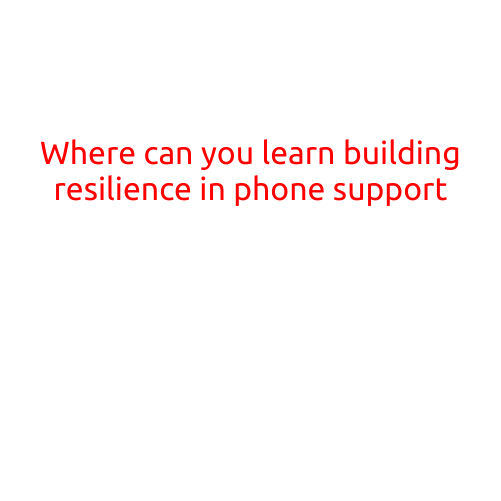 Where Can You Learn Building Resilience in Phone Support?