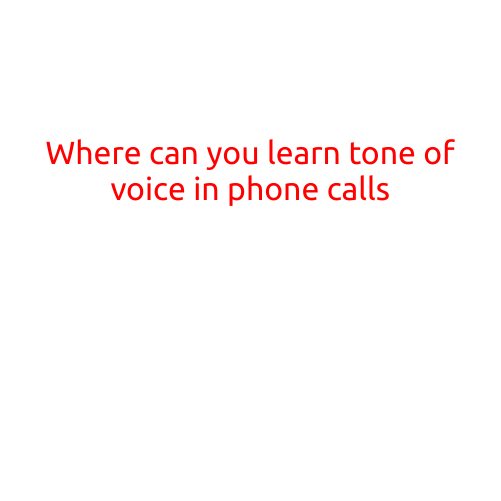 Where Can You Learn Tone of Voice in Phone Calls?