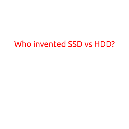 Who Invented SSD vs HDD?