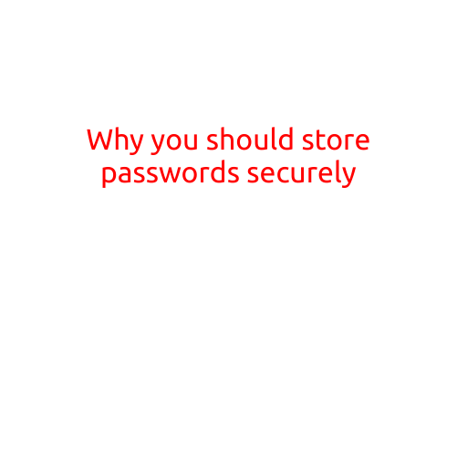 Why You Should Store Passwords Securely